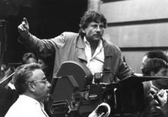 Roman Polanski and crew on the set of Frantic, 1998